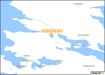 map of Vuoskoski