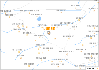 map of Vŭrba