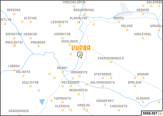 map of Vŭrba