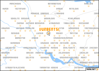 map of Vŭrbentsi