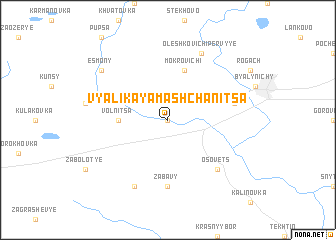 map of Vyalikaya Mashchanitsa