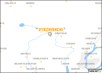 map of Vyazhishchi