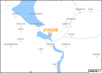 map of Vyazʼma