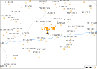 map of Vyaz\