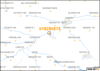 map of Vyazovets