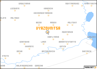 map of Vyazovnitsa