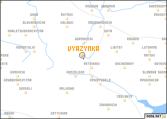 map of Vyazynka