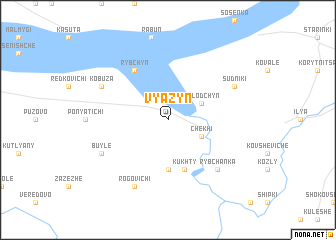 map of Vyazynʼ
