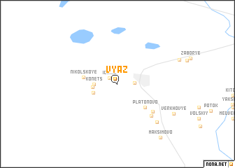 map of Vyaz