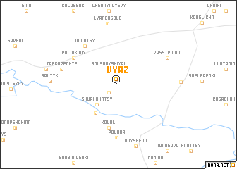 map of Vyaz