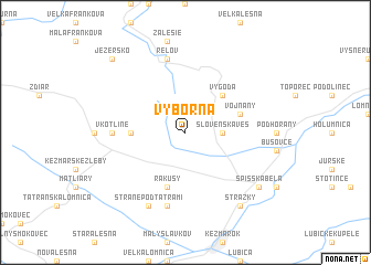 map of Výborná