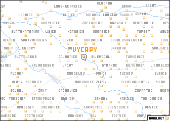 map of Vyčapy