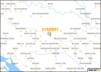 map of Vydrany