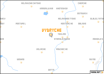 map of Vydryche