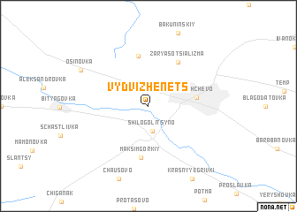 map of Vydvizhenets