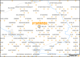 map of Vyhnánov