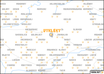 map of Výkleky