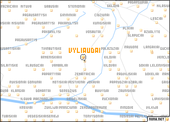 map of Vyliaudai