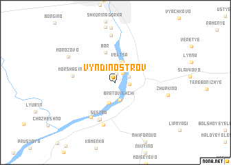 map of Vyndin Ostrov