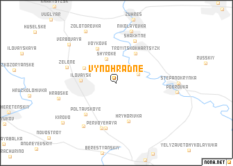 map of Vynohradne