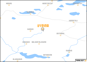 map of Vyrina