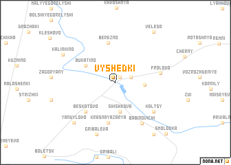 map of Vyshedki