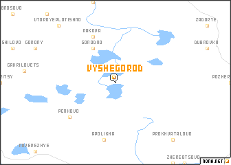 map of Vyshegorod