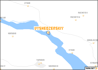 map of Vysheozërskiy