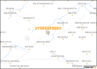 map of Vyshgorodok