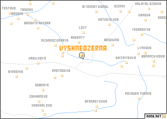 map of Vyshne-Ozërna