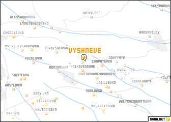 map of Vyshneve