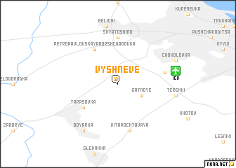 map of Vyshneve