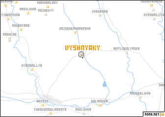 map of Vyshnyaky