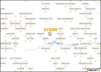 map of Výšina