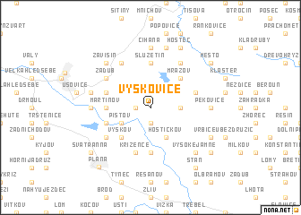 map of Výškovice