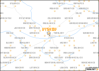 map of Vyškov