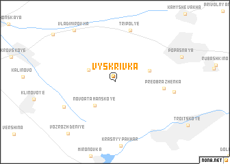 map of Vyskrivka