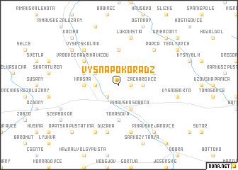 map of Vyšná Pokoradz