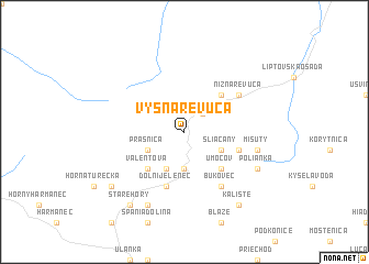 map of Vyšná Revúca