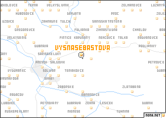 map of Vyšná Šebastová