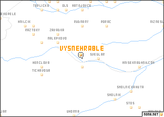 map of Vyšné Hrable