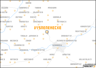map of Vyšné Nemecké