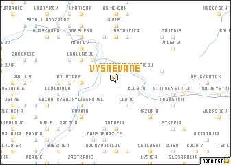 map of Vyšné Vane