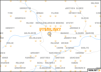 map of Vyšní Lísky