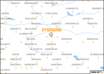 map of Vyšniūnai