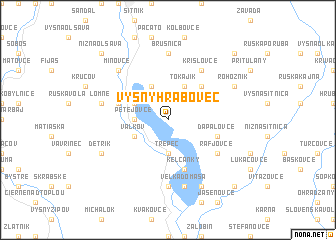 map of Vyšný Hrabovec