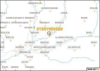 map of Vyšný Hrušov