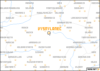 map of Vyšný Lánec