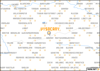 map of Vysočany