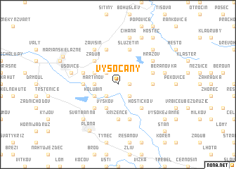 map of Vysočany